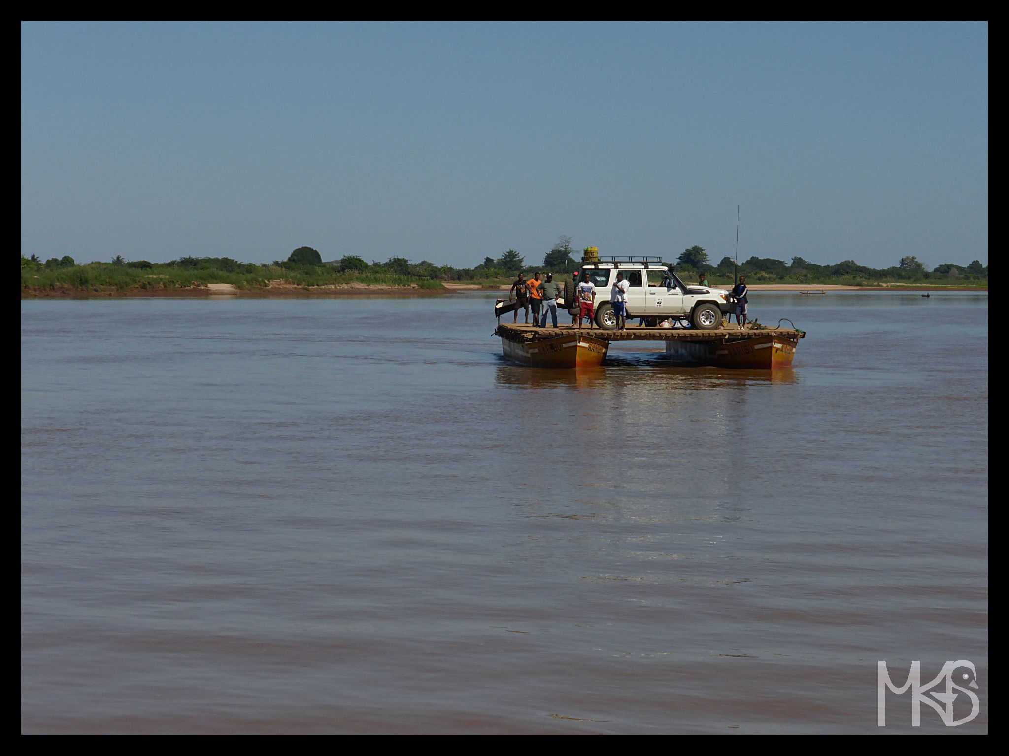 Crossing river