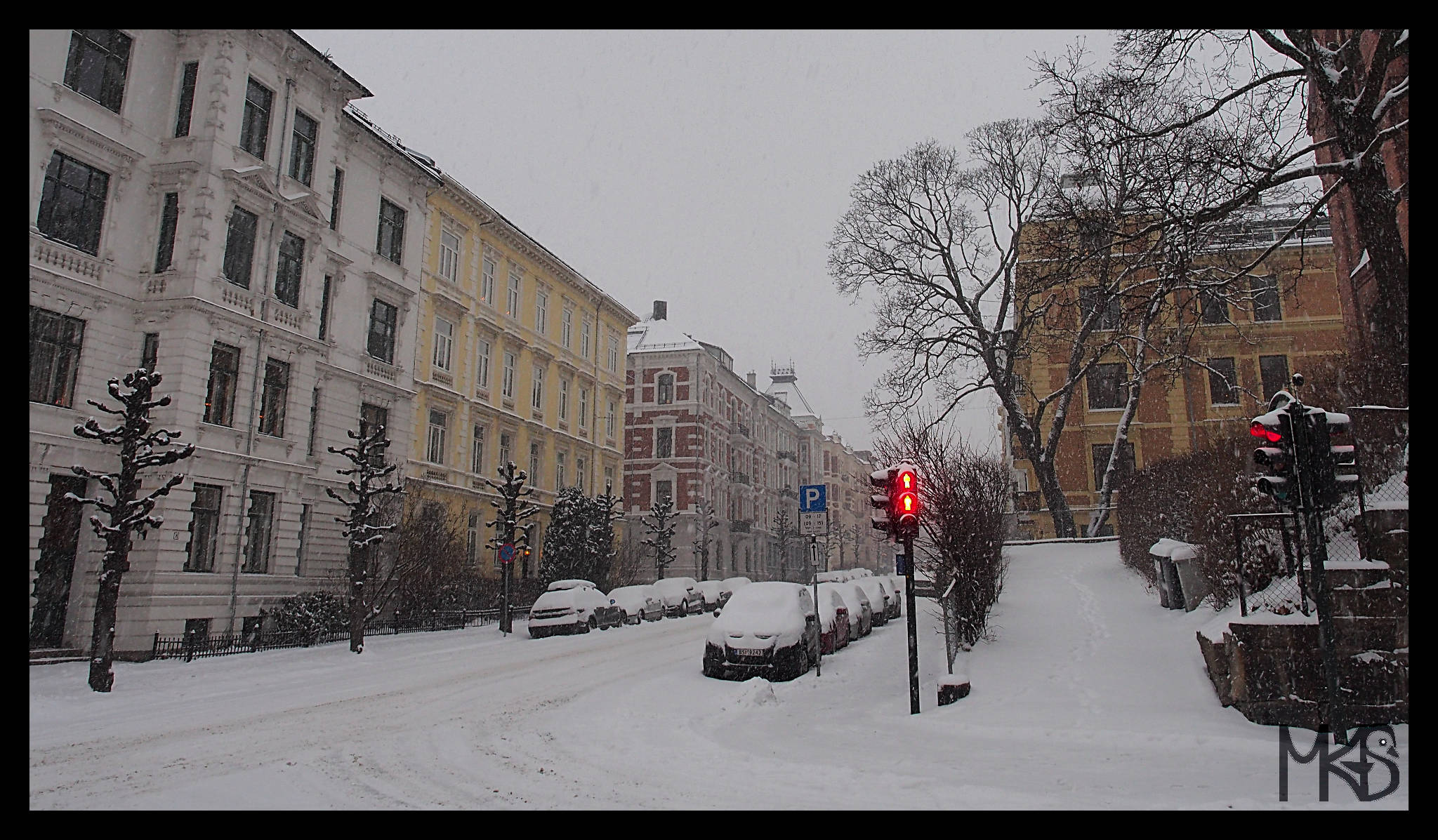 Traffic lights in Oslo, Norway