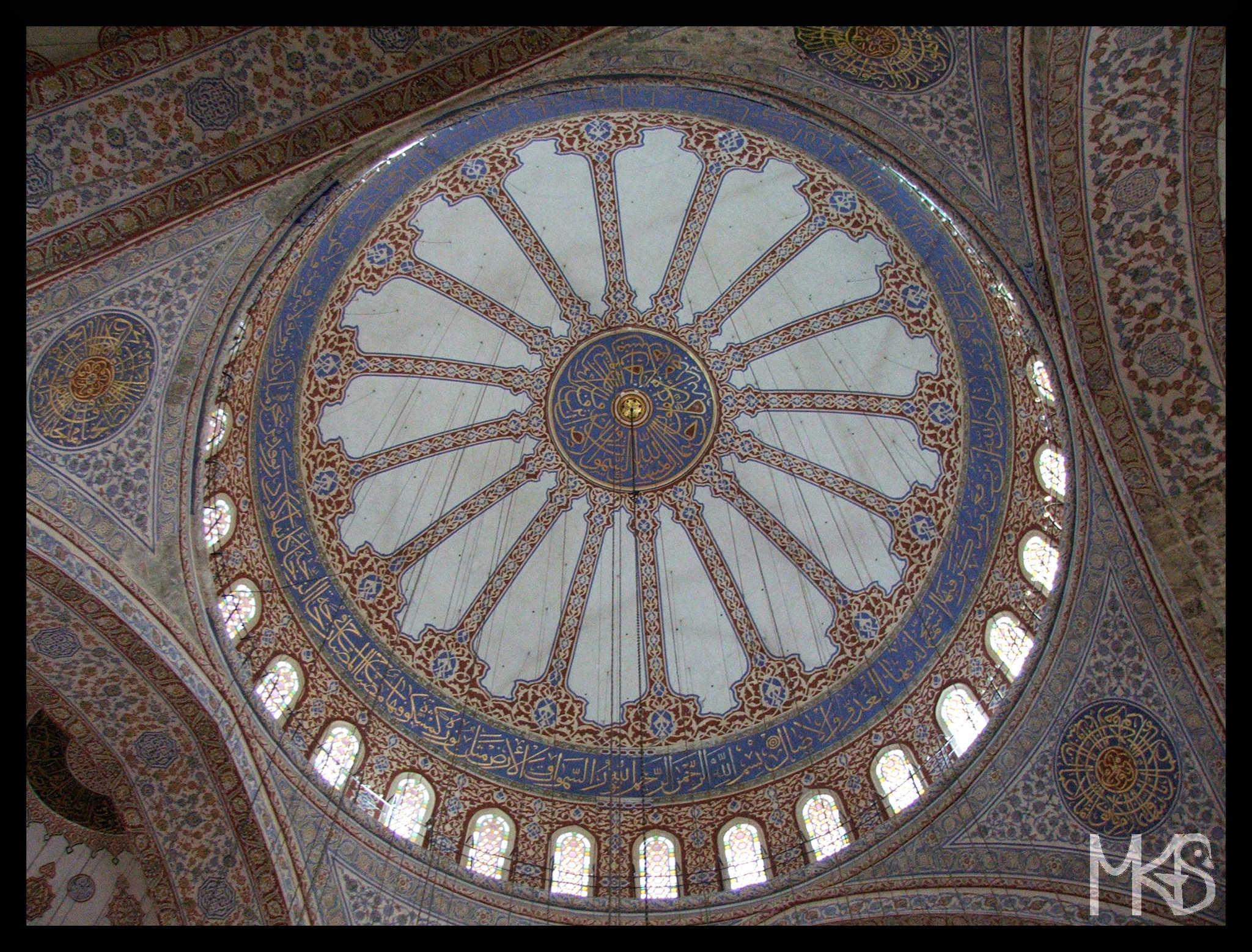 Inside Blue Mosque, Istanbul, Turkey