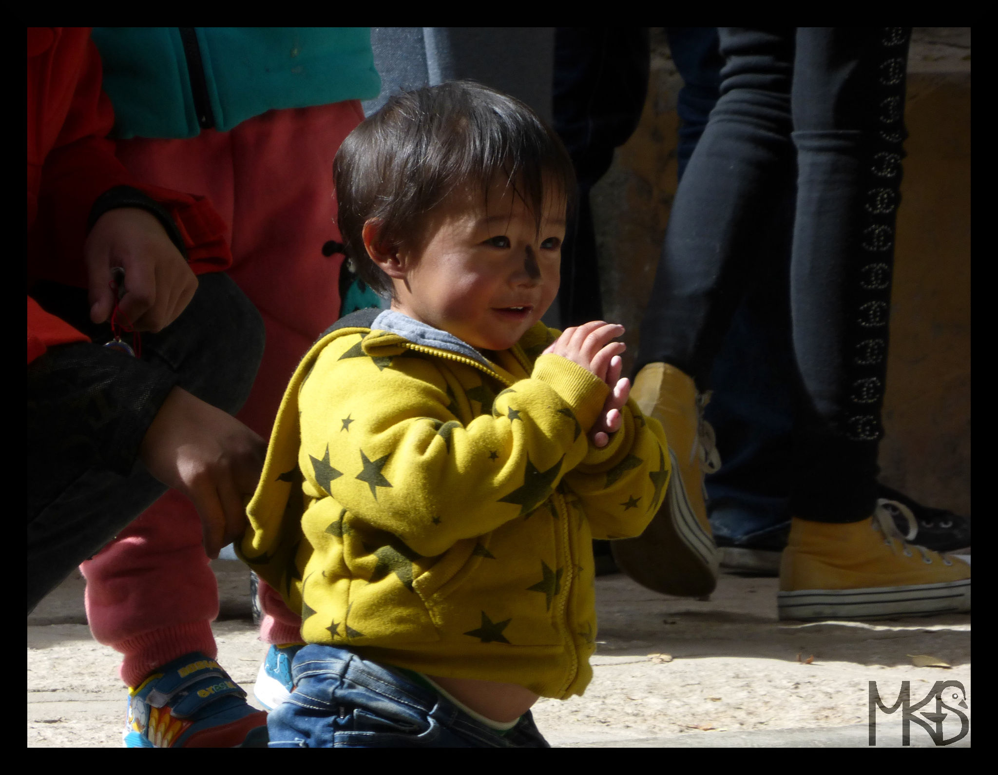 Little Boy with black nose, Sera Monastery, Lhasa