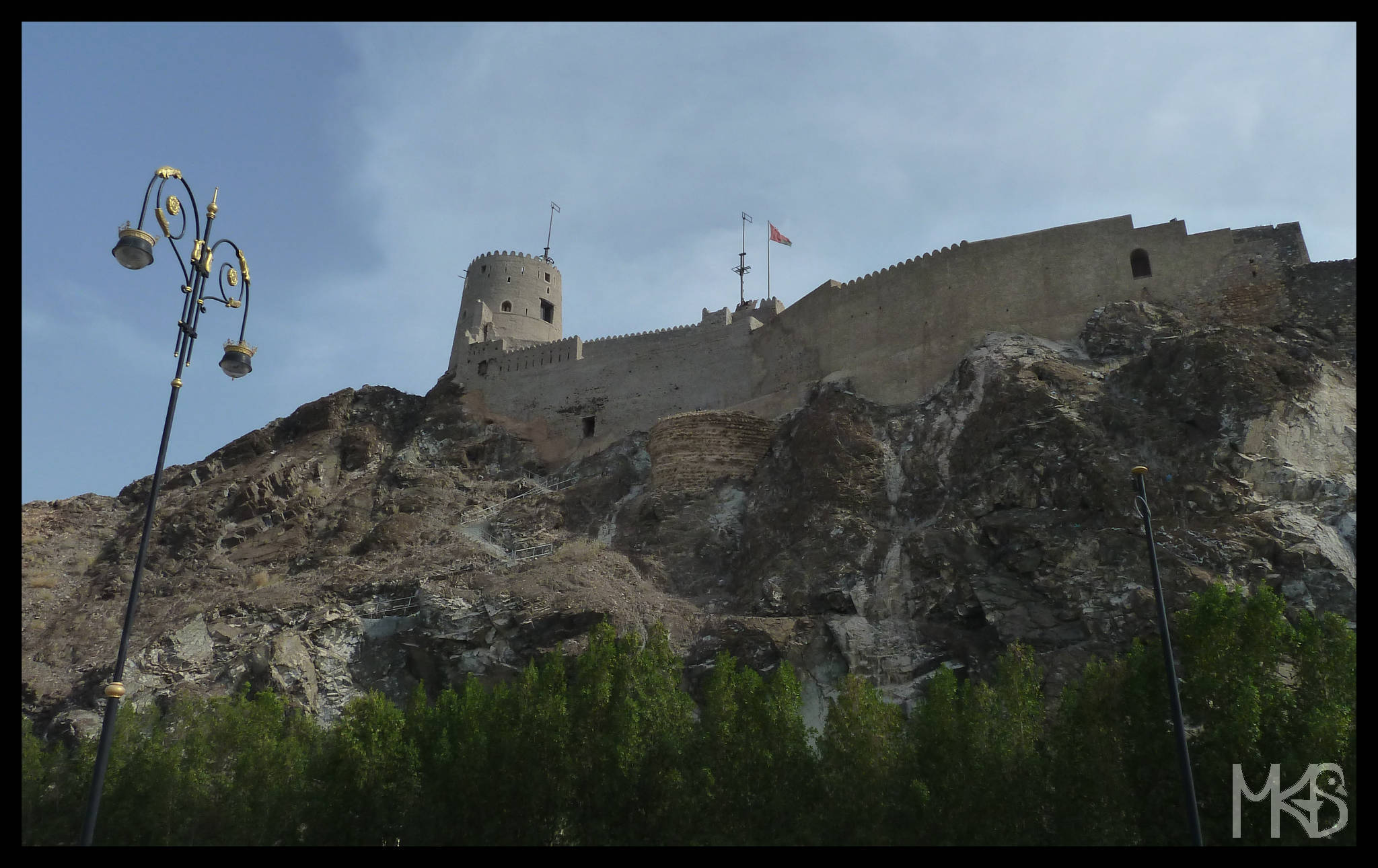Portuguese watchtower near Mutrah Souq, Muscat, Oman 