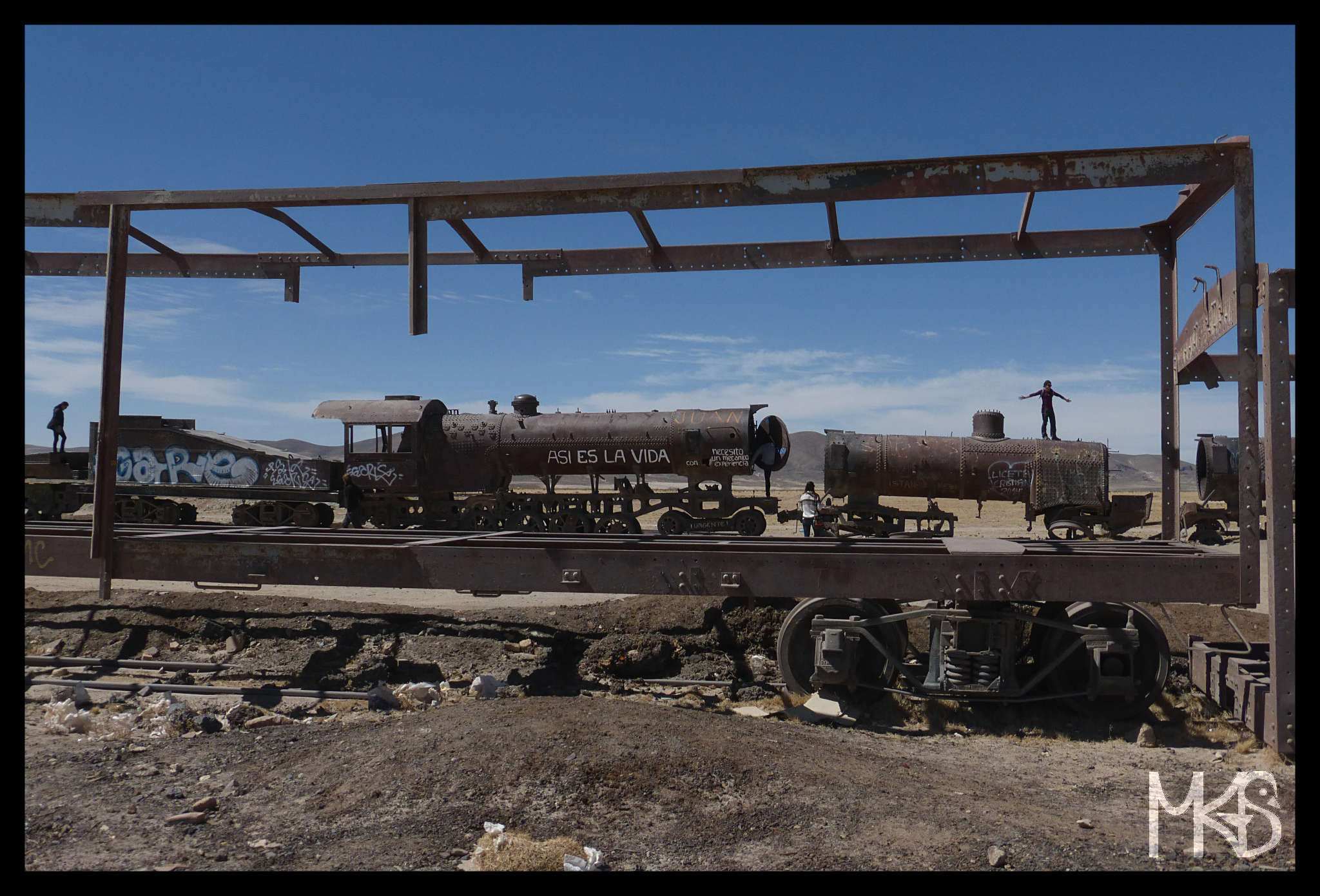 Train cemetery, Salar de Uyuni, Bolivia